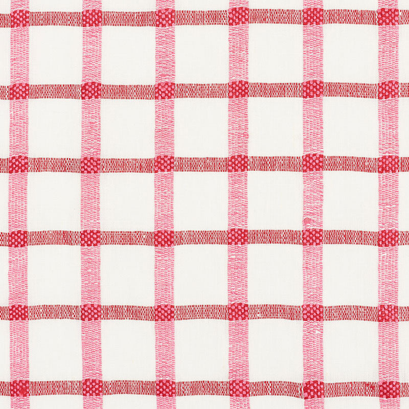 Pauline Check Casement fabric in rose color - pattern number 72072 - by Schumacher in the Country Chic collection
