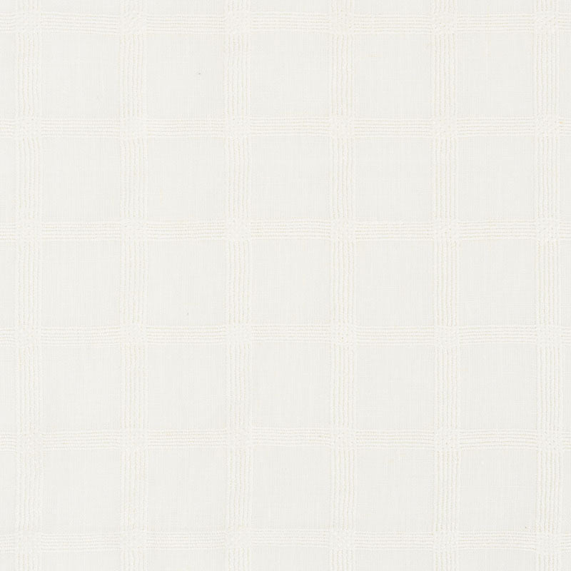 Pauline Check Casement fabric in whitework color - pattern number 72073 - by Schumacher in the Country Chic collection