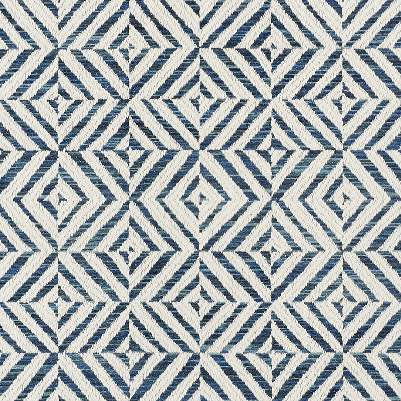 Jubilee fabric in blue color - pattern number 72151 - by Schumacher in the Essentials: Mid-Scale Upholstery collection