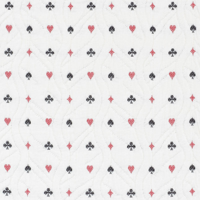 Le Joueur Matelasse fabric in rouge et noir color - pattern number 72270 - by Schumacher in the French Revolution collection