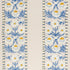 Marguerite Embroidery fabric in blue and ochre color - pattern number 72332 - by Schumacher in the Revisit Of Popular Patterns collection