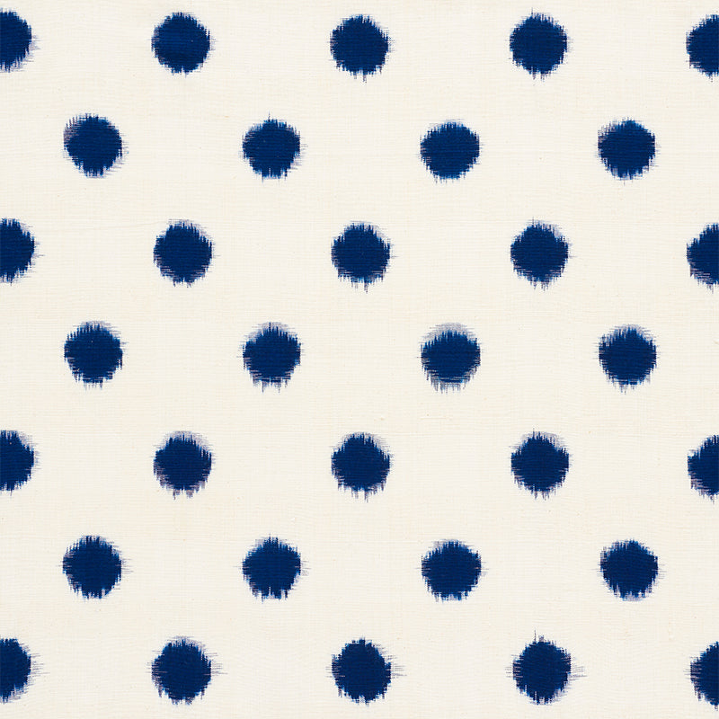 Sakuru Ikat fabric in indigo color - pattern number 72340 - by Schumacher in the Mingei collection