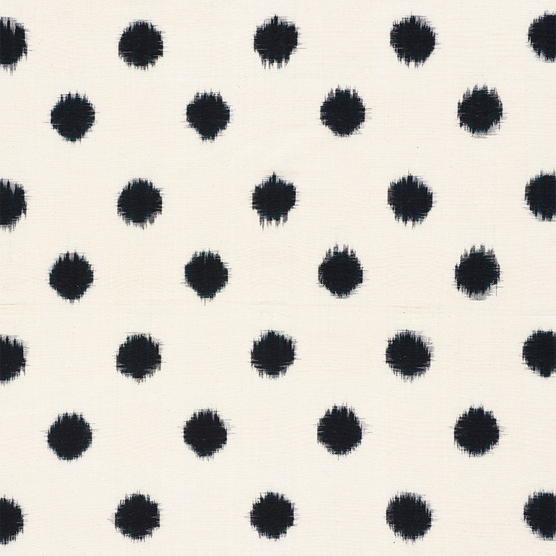 Sakuru Ikat fabric in black color - pattern number 72342 - by Schumacher in the Mingei collection