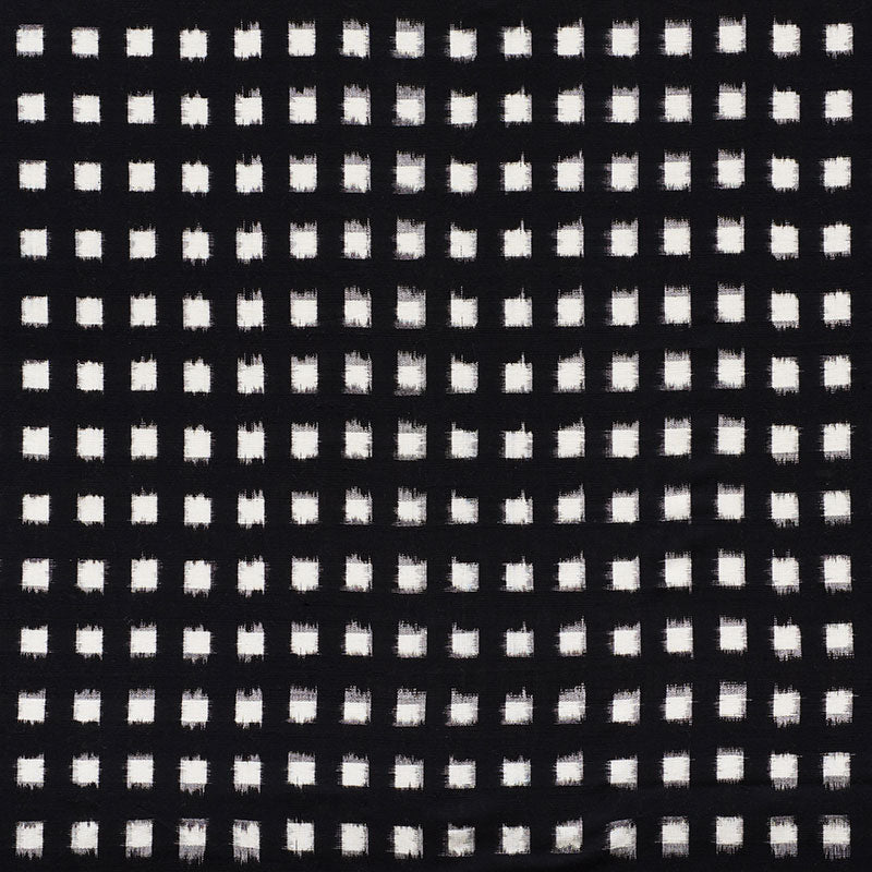 Heiho Ikat fabric in black color - pattern number 72351 - by Schumacher in the Mingei collection