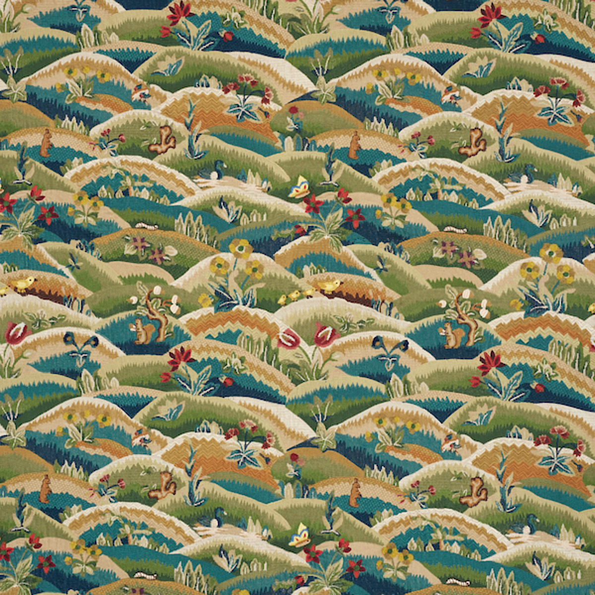 Gerry Embroidery fabric in document color - pattern number 72450 - by Schumacher in the Once Upon A Time collection