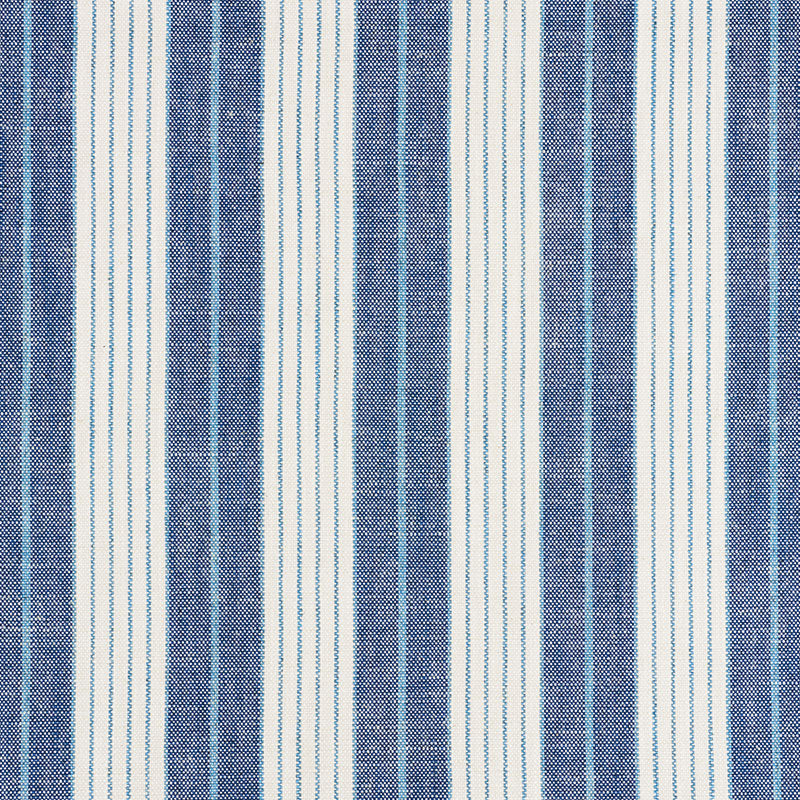 Horst Stripe fabric in delft color - pattern number 72600 - by Schumacher in the Stripes Revisits collection