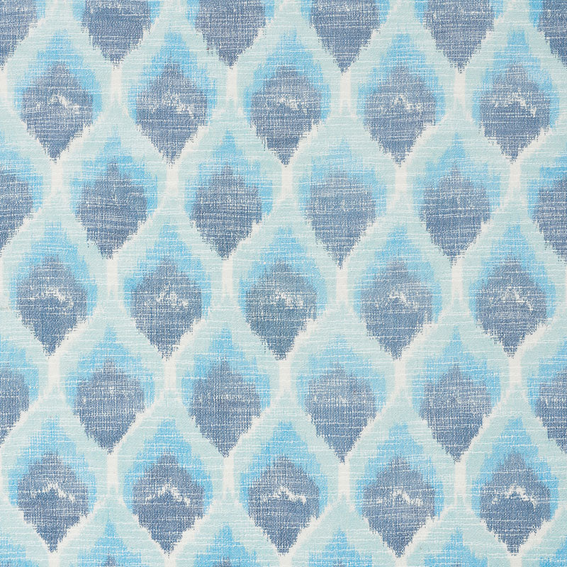 Odisha Ikat fabric in blues color - pattern number 72641 - by Schumacher in the Ikat Collection collection