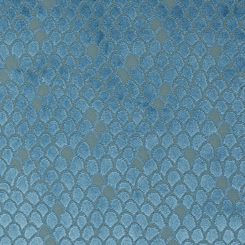 Esther Velvet fabric in peacock color - pattern number 72772 - by Schumacher in the Cut &amp; Patterned Velvets collection