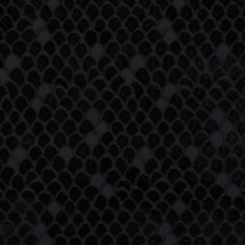 Esther Velvet fabric in onyx color - pattern number 72773 - by Schumacher in the Cut &amp; Patterned Velvets collection