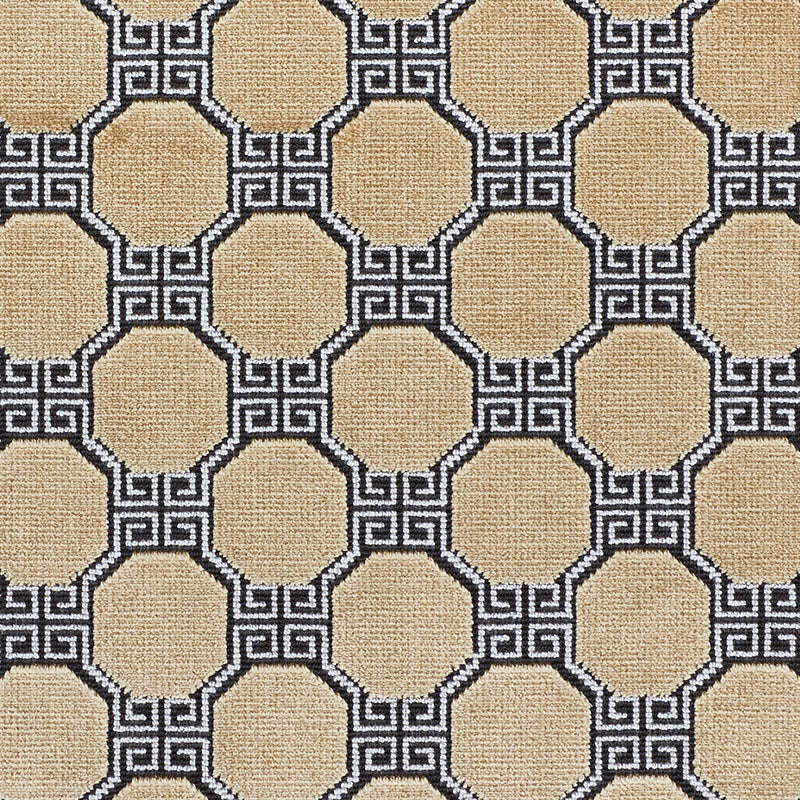 Octavia Velvet fabric in gold color - pattern number 72791 - by Schumacher in the Orient Express collection