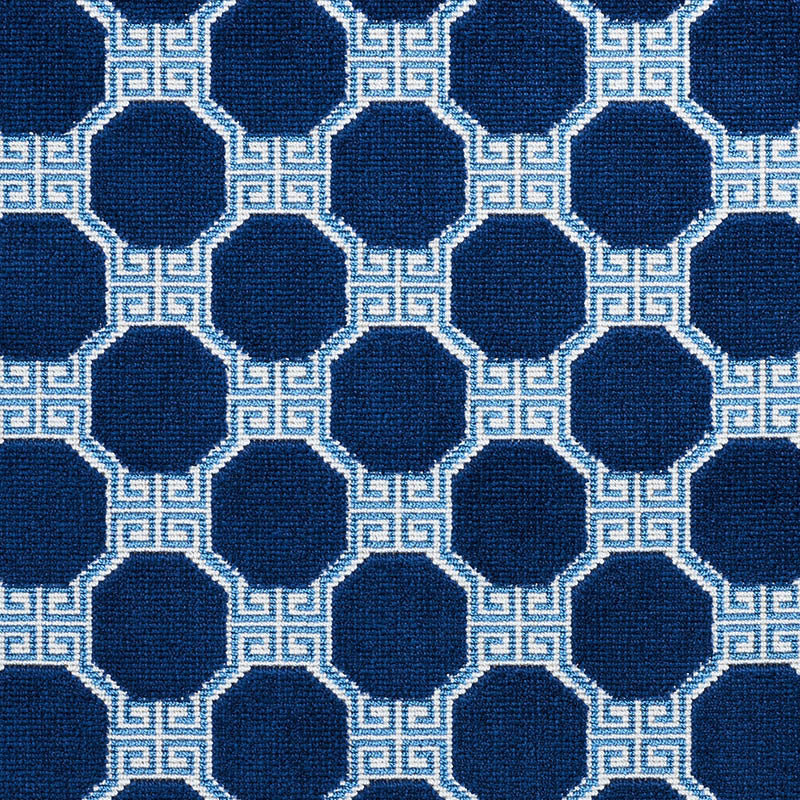 Octavia Velvet fabric in sapphire color - pattern number 72793 - by Schumacher in the Orient Express collection