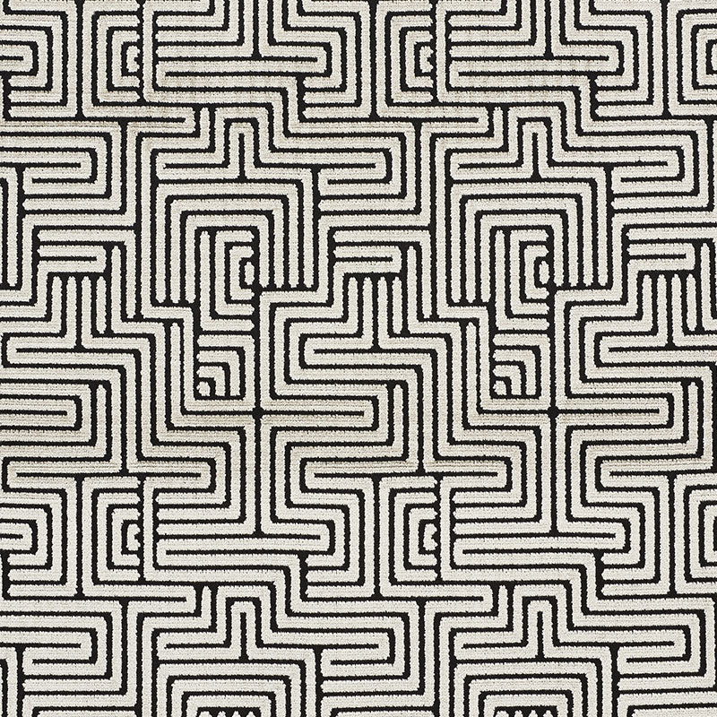 Lisboa Velvet fabric in obsidian color - pattern number 72952 - by Schumacher in the Cut &amp; Patterned Velvets collection