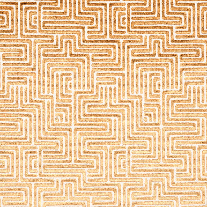 Lisboa Velvet fabric in gold color - pattern number 72955 - by Schumacher in the Cut &amp; Patterned Velvets collection