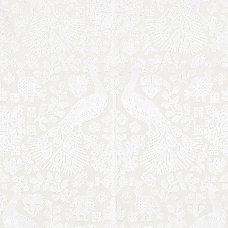 Pavone Velvet fabric in opal color - pattern number 72971 - by Schumacher in the Cut &amp; Patterned Velvets collection