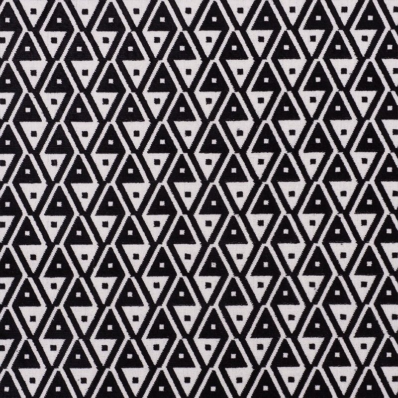 Hoffmann Velvet fabric in onyx color - pattern number 72992 - by Schumacher in the Cut &amp; Patterned Velvets collection