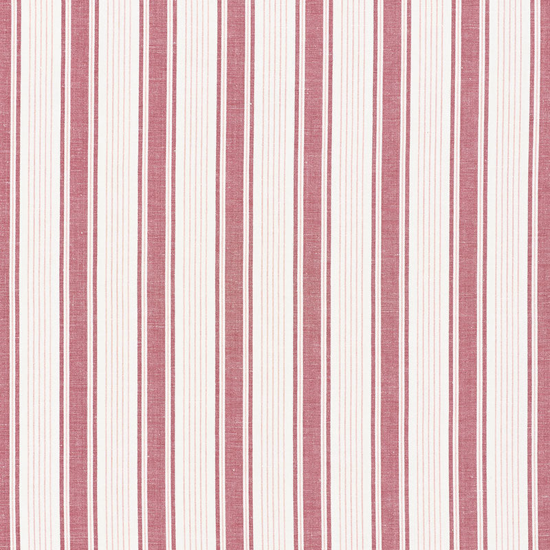 Ojai Stripe fabric in red color - pattern number 73004 - by Schumacher in the Mark D. Sikes collection