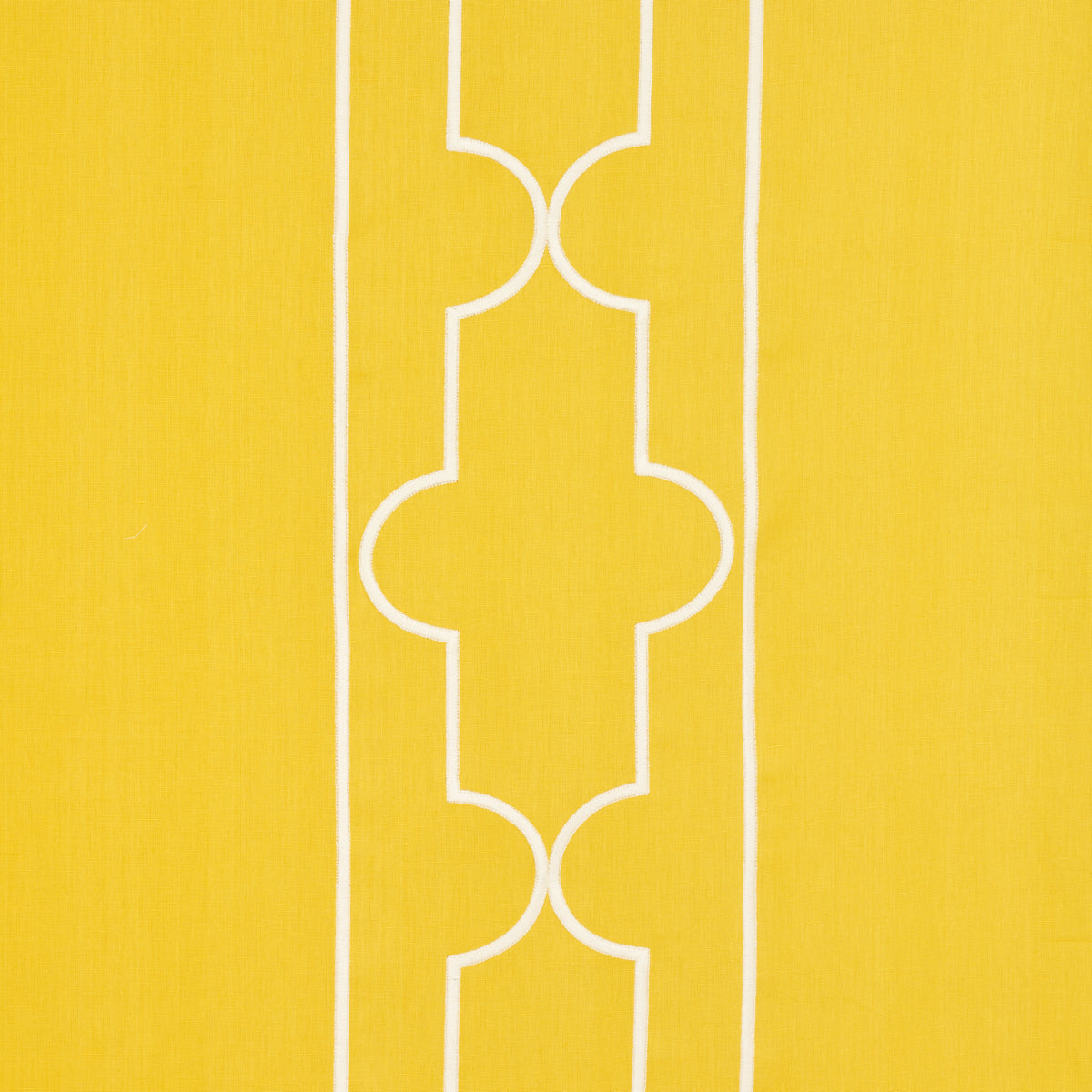 Limitless Lattice fabric in yellow color - pattern number 73072 - by Schumacher in the Orient Express collection