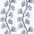 Ginkgo Embroidery fabric in marine color - pattern number 73081 - by Schumacher in the Orient Express collection