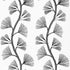 Ginkgo Embroidery fabric in jet color - pattern number 73082 - by Schumacher in the Orient Express collection