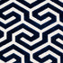 Ming Fret Velvet fabric in navy color - pattern number 73106 - by Schumacher in the Cut & Patterned Velvets collection