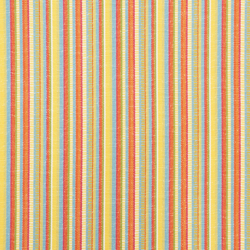 Primavera Stripe fabric in marigold color - pattern number 73110 - by Schumacher in the Indoor/Outdoor II: Prints &amp; Wovens collection