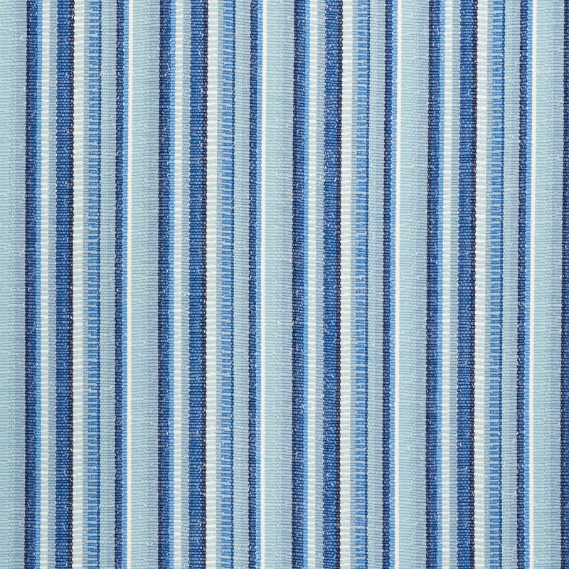 Primavera Stripe fabric in sea color - pattern number 73112 - by Schumacher in the Indoor-Outdoor Prints &amp; Wovens collection
