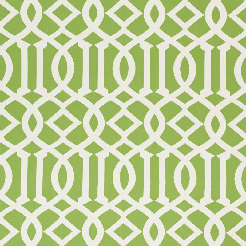Imperial Trellis Indoor Outdoor fabric in leaf color - pattern number 73160 - by Schumacher in the Indoor/Outdoor II: Prints &amp; Wovens collection