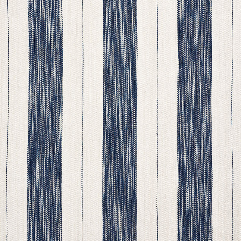 Arroyo Stripe fabric in indigo color - pattern number 73311 - by Schumacher in the Au Naturel collection