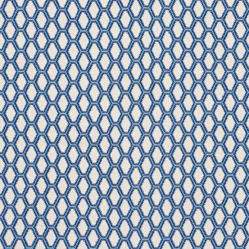 Beehive fabric in blue color - pattern number 73420 - by Schumacher in the Happy Together collection