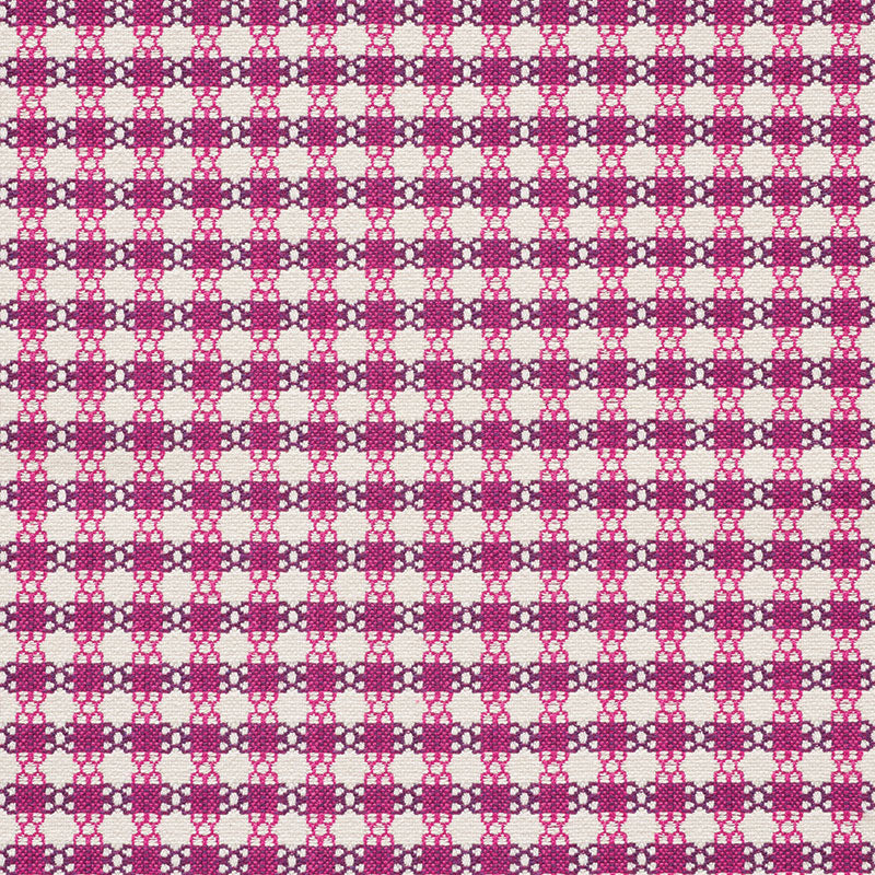 Checkmate fabric in berry color - pattern number 73433 - by Schumacher in the Happy Together collection
