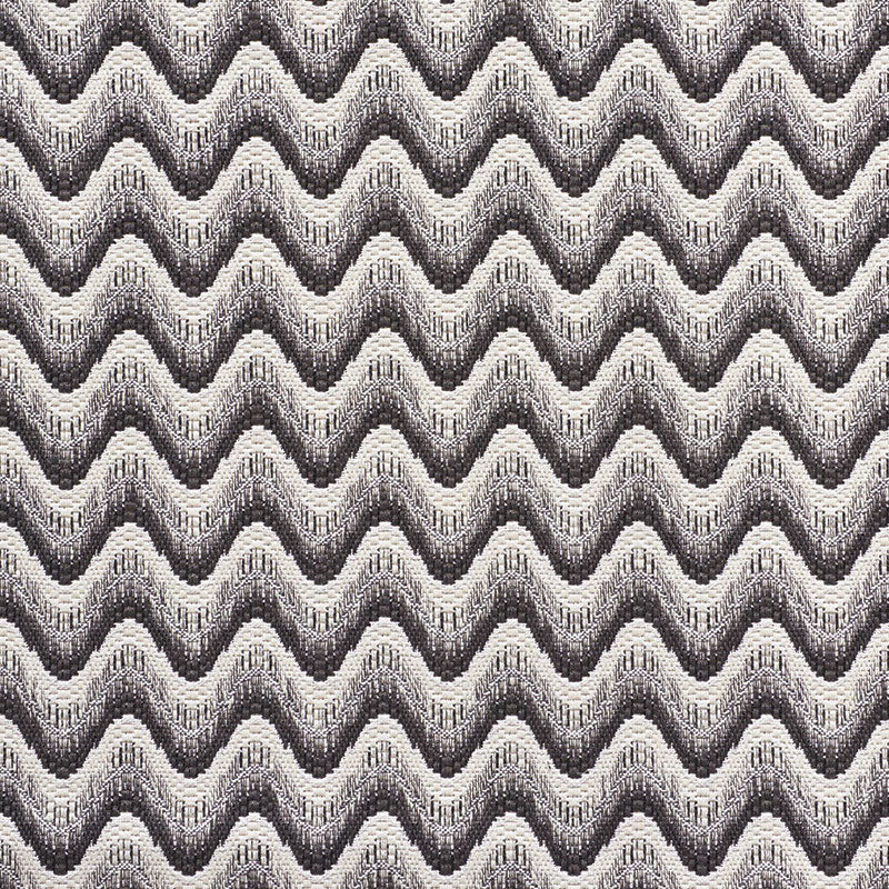 Bargello Wave fabric in graphite color - pattern number 73441 - by Schumacher in the Happy Together collection