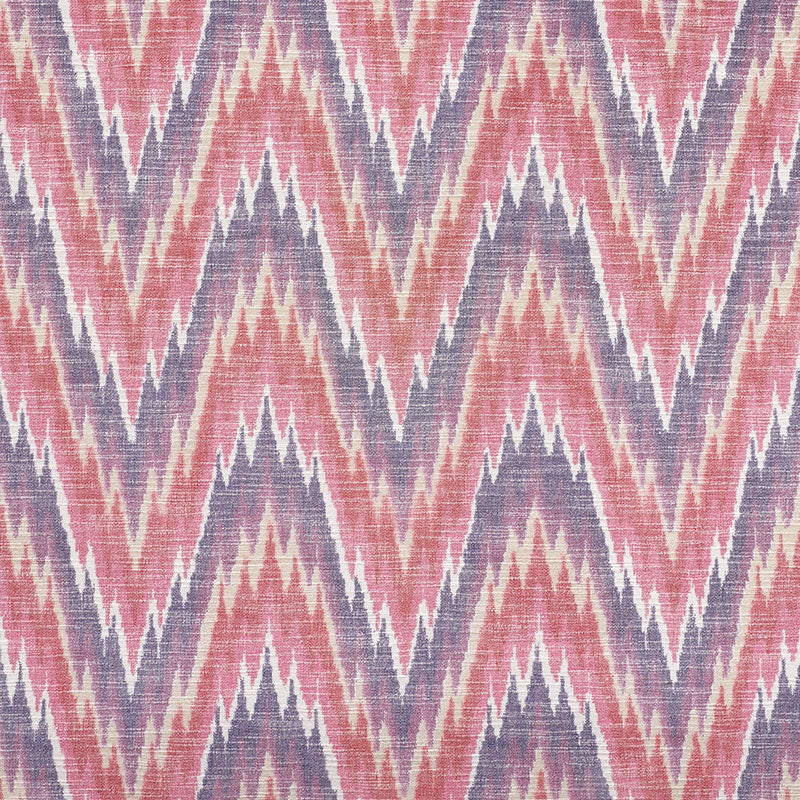 Ibiza Flamestitch fabric in berry color - pattern number 73462 - by Schumacher in the Happy Together collection