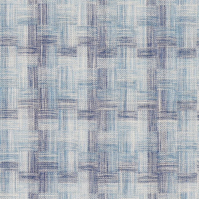 Boro Plaid fabric in indigo color - pattern number 73740 - by Schumacher in the Folk Art collection