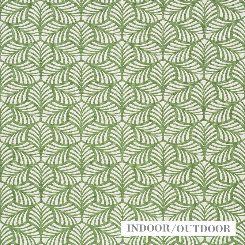Sonia II Indoor Outdoor fabric in green color - pattern number 73822 - by Schumacher in the Indoor/Outdoor Wovens collection