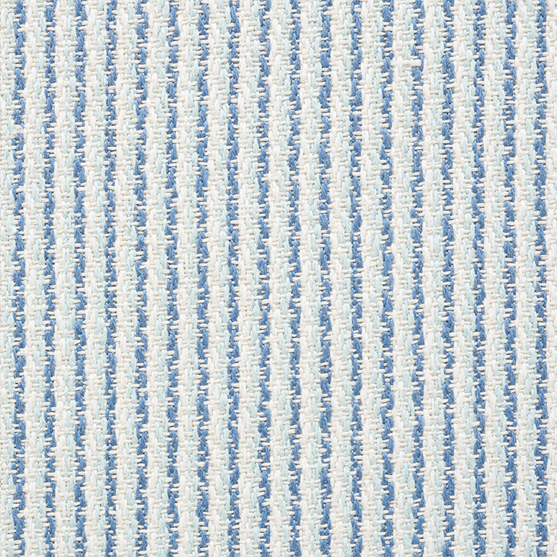 Shoreline Stripe fabric in sky color - pattern number 73852 - by Schumacher in the Indoor/Outdoor Linen collection