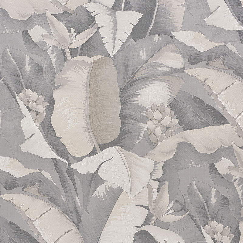 Botanico fabric in platinum color - pattern number 73891 - by Schumacher in the Tropicana collection