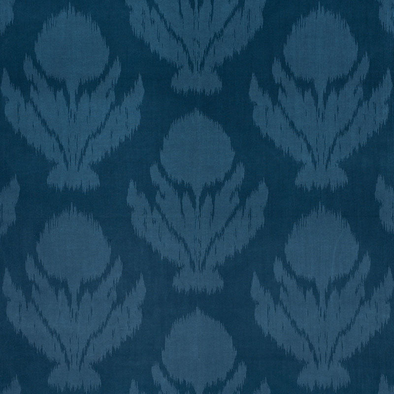 Agra Velvet fabric in peacock color - pattern number 73990 - by Schumacher in the Ottoman Chic collection
