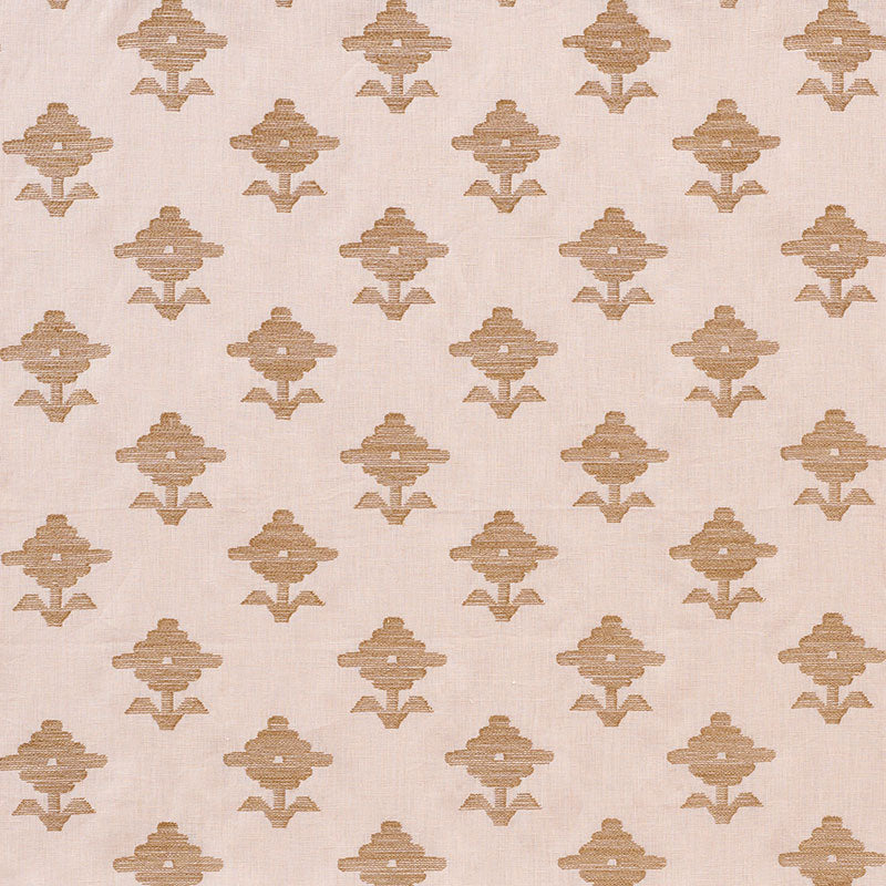 Rubia Embroidery fabric in blush color - pattern number 74161 - by Schumacher in the Easy Elements collection