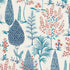 Pandora Embroidery fabric in delft and rose color - pattern number 74170 - by Schumacher in the Palampore collection