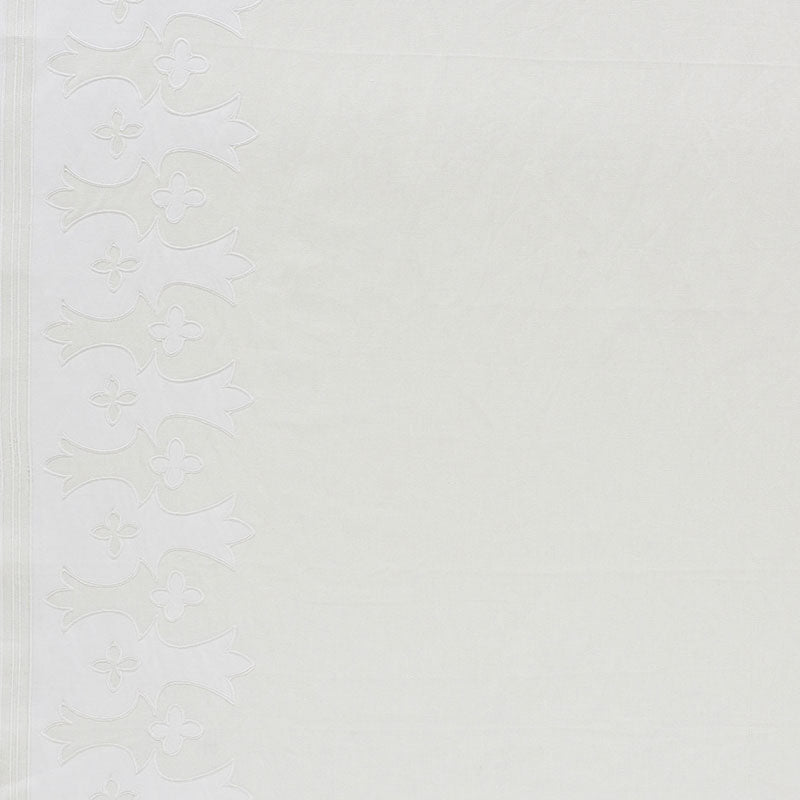 Bergama Applique fabric in white and ivory color - pattern number 74180 - by Schumacher in the Ottoman Chic collection