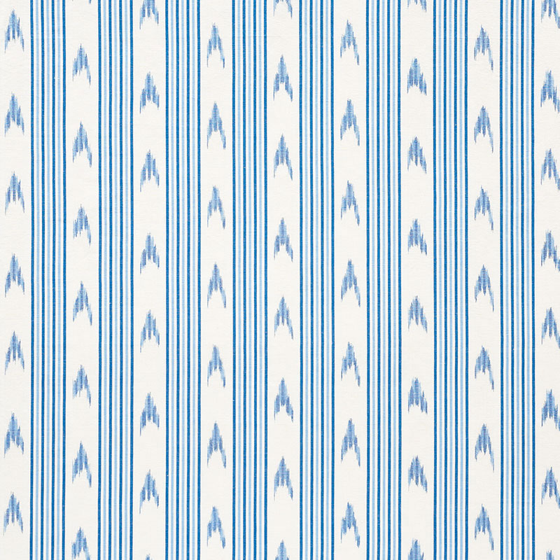 Santa Barbara Ikat fabric in indigo color - pattern number 74220 - by Schumacher in the Mark D. Sikes collection