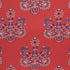 Estrella Embroidery fabric in vermilion color - pattern number 74451 - by Schumacher in the Primitive Beauty collection