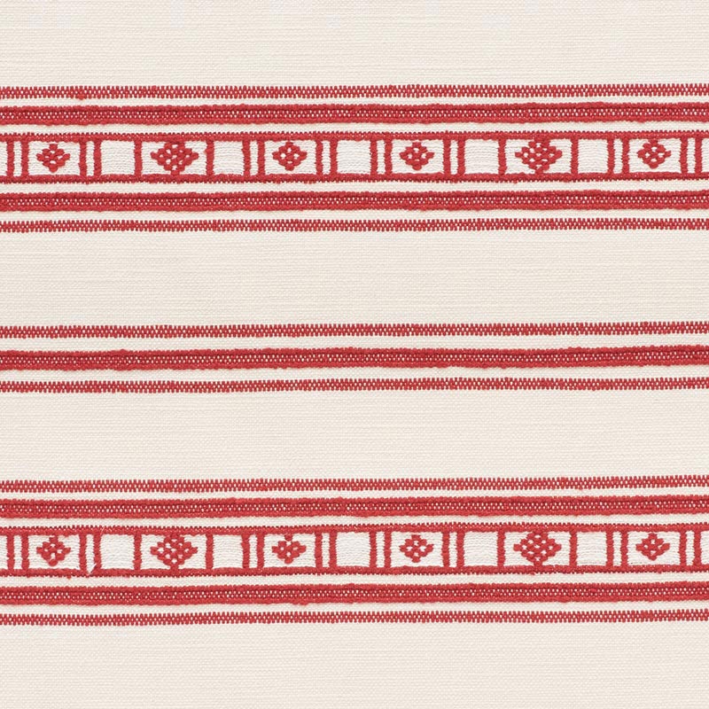 Buena Vista fabric in red color - pattern number 74480 - by Schumacher in the Open Sky II collection