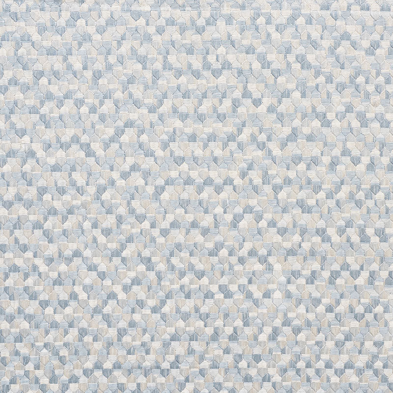 Ivins Embroidery fabric in sky color - pattern number 75121 - by Schumacher in the Relaxed Glamour collection