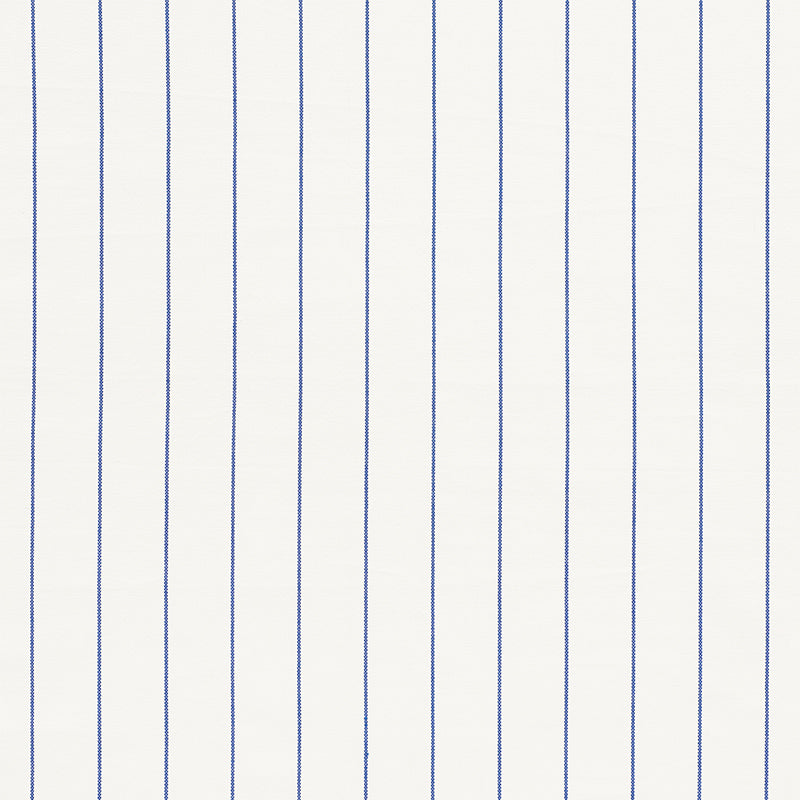 Cavett Stripe fabric in blue color - pattern number 75250 - by Schumacher in the Chambray collection