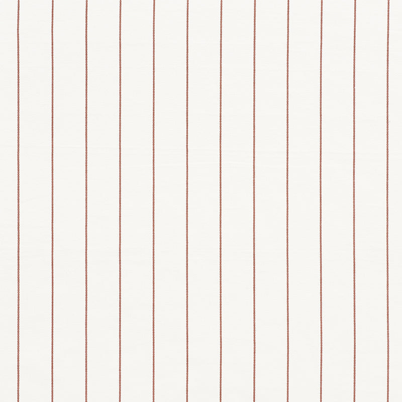 Cavett Stripe fabric in sienna color - pattern number 75253 - by Schumacher in the Chambray collection
