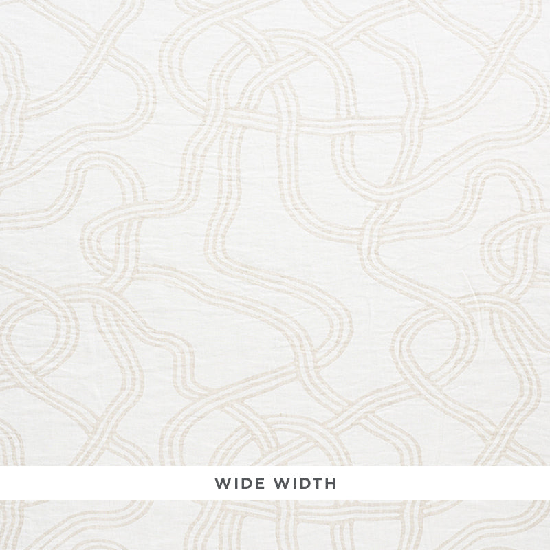 Seabury Casement fabric in natural color - pattern number 75292 - by Schumacher in the Chambray collection