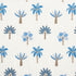 Palmetto Beach Embroidery fabric in blue color - pattern number 75301 - by Schumacher in the Nautilus collection