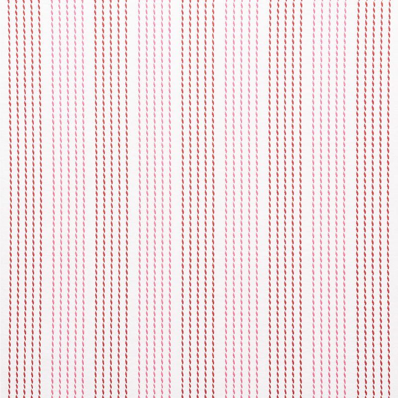 Running Stitch fabric in red and pink color - pattern number 75321 - by Schumacher in the Nautilus collection