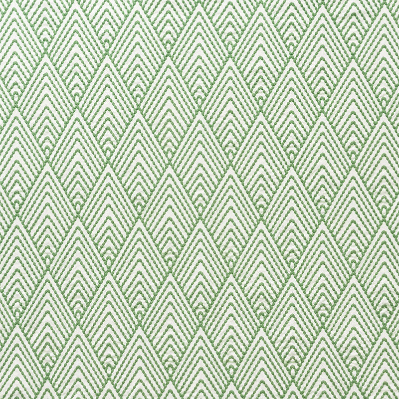 Avila Embroidery fabric in green color - pattern number 75370 - by Schumacher in the Nautilus collection